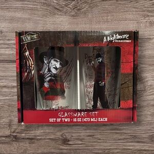 A Nightmare On Elm Street Glassware Set Of Two 16oz (473ML) Each